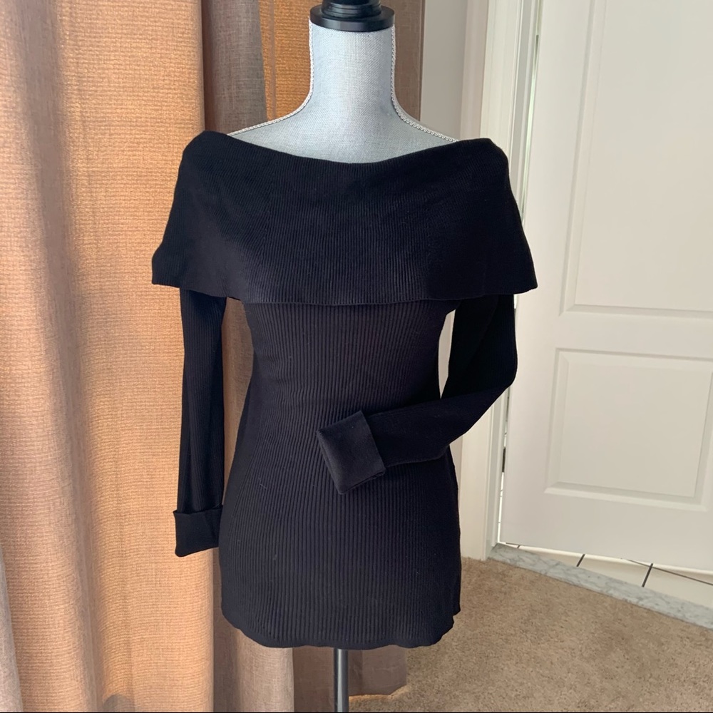 Whiter House Black Market Black Sweater